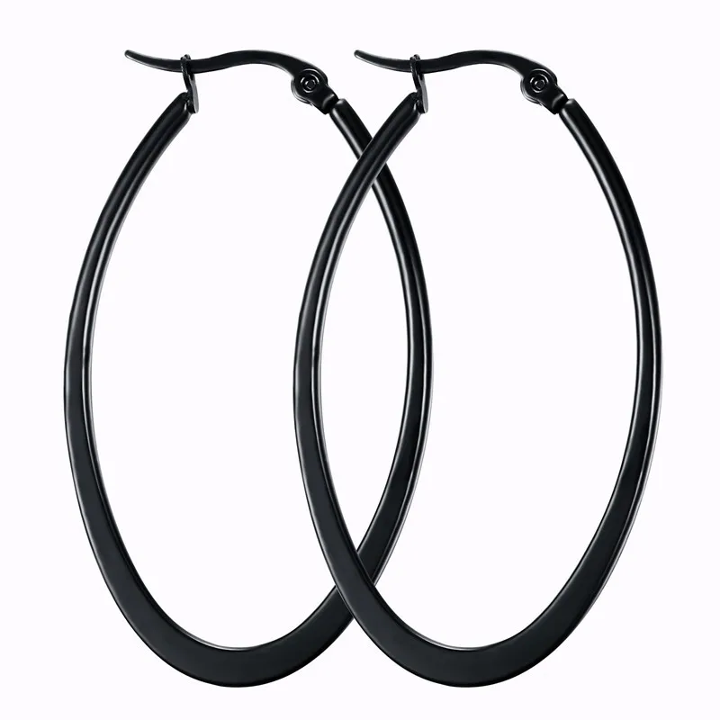 Nightclubs Punk Style Jewelry Women Smooth Black Titanium Steel Hoop Earrings Lady Big Round Earring Ear Stud SMT0275
Nightclubs Punk Style Jewelry Women Smooth Black Titanium Steel Hoop Earrings Lady Big Round Earring Ear Stud SMT0275