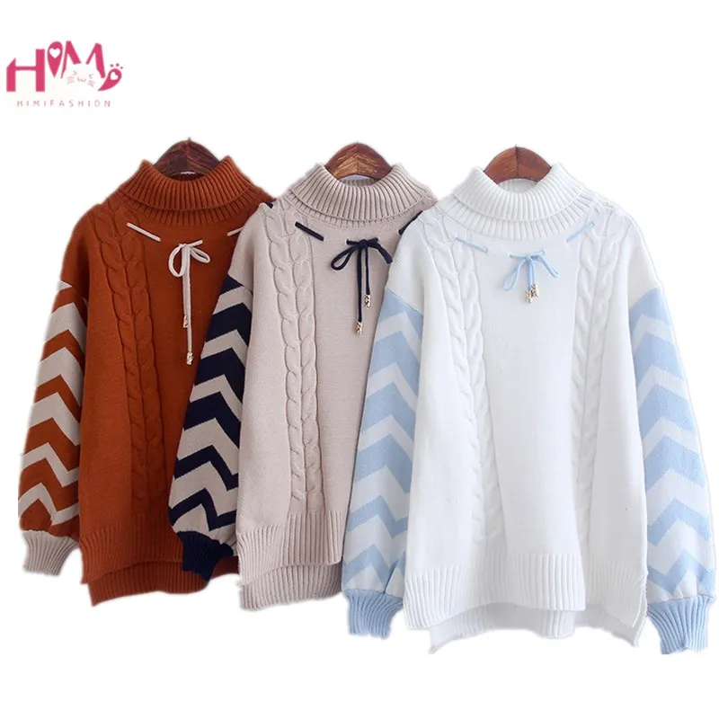 Japan Women Pullover Sweater Autumn High Collar Twist Warm Knitted Sweaters Winter Mori Girls Femme Lace Up Jumpers Clothes
Japan Women Pullover Sweater Autumn High Collar Twist Warm Knitted Sweaters Winter Mori Girls Femme Lace Up Jumpers Clothes