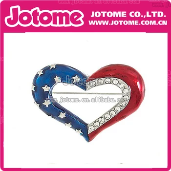 100pcs/lot 45mm Fashion Jewelry Crystal Rhinestone Heart American Flag Brooch
100pcs/lot 45mm Fashion Jewelry Crystal Rhinestone Heart American Flag Brooch