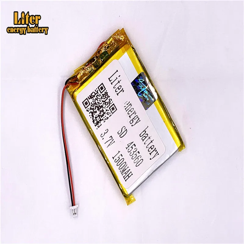 1.0MM 2pin connector 453560 1500mah 3.7V li-ion battery for voice recorder electronic dictionaries MP3 MP4 MP5 small toys | Электроника