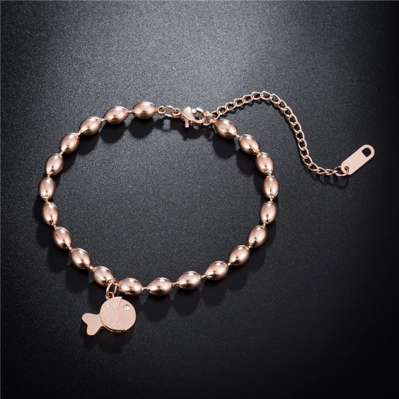 AENINE Stainless Steel Small Fish Charms Bracelets Creative Rose Gold Color Party Anniversary Bracelet Jewelry For Women RN03068
AENINE Stainless Steel Small Fish Charms Bracelets Creative Rose Gold Color Party Anniversary Bracelet Jewelry For Women RN03068