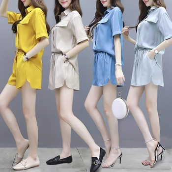 Casual Women's Summer Suit Two Piece Set Top And Pants Two Piece Set Shorts Suit Conjunto Feminino Ensemble Femme Deux Pieces
Casual Women's Summer Suit Two Piece Set Top And Pants Two Piece Set Shorts Suit Conjunto Feminino Ensemble Femme Deux Pieces