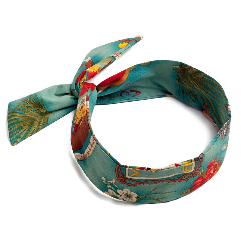 50s women vintage rockabilly pinup style floral print headband in green hair head bands hair scarf accessories bow wire inside 50s women vintage rockabilly pinup style floral print headband in green hair head bands hair scarf accessories bow wire inside
