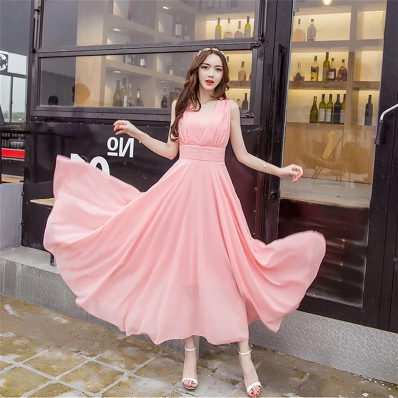 2019 New fashion women summer dress Bohemian style sundress sexy beach holiday dresses womens solid chiffon ball gown clothing
2019 New fashion women summer dress Bohemian style sundress sexy beach holiday dresses womens solid chiffon ball gown clothing