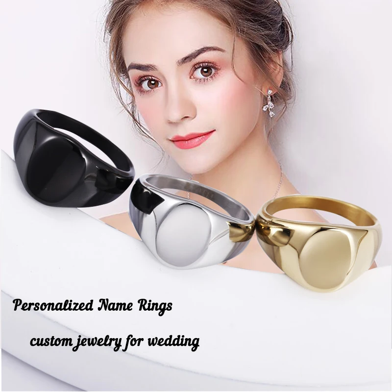 Personalized Rings Stainless Steel Customized Engraved With Your Name Texts Signature Handwriting Men Women Unisex Titanium Ring
Personalized Rings Stainless Steel Customized Engraved With Your Name Texts Signature Handwriting Men Women Unisex Titanium Ring