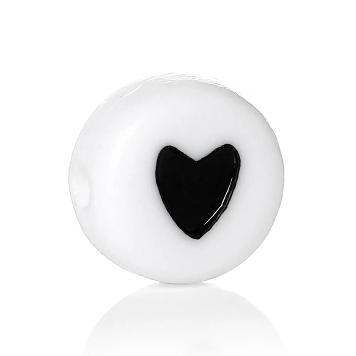 DoreenBeads Acrylic Spacer Beads Round Black Heart Pattern About 7.0mm( 2/8") Dia, Hole: Approx 1.3mm, 55 PCs 2015 new
DoreenBeads Acrylic Spacer Beads Round Black Heart Pattern About 7.0mm( 2/8") Dia, Hole: Approx 1.3mm, 55 PCs 2015 new