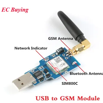 USB to GSM Module Quad-band GSM GPRS SIM800C Module With Bluetooth SMS Messaging With Antenna
USB to GSM Module Quad-band GSM GPRS SIM800C Module With Bluetooth SMS Messaging With Antenna