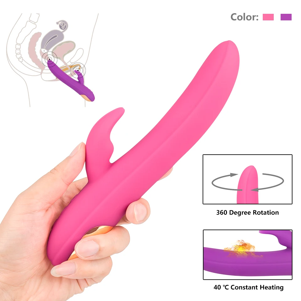 Sextoy Rotating Dildo Vibrator Heating Rabbit Vibrator G Spot Clitoris Stimulator Sex Machine Adult Sex Toys for Woman