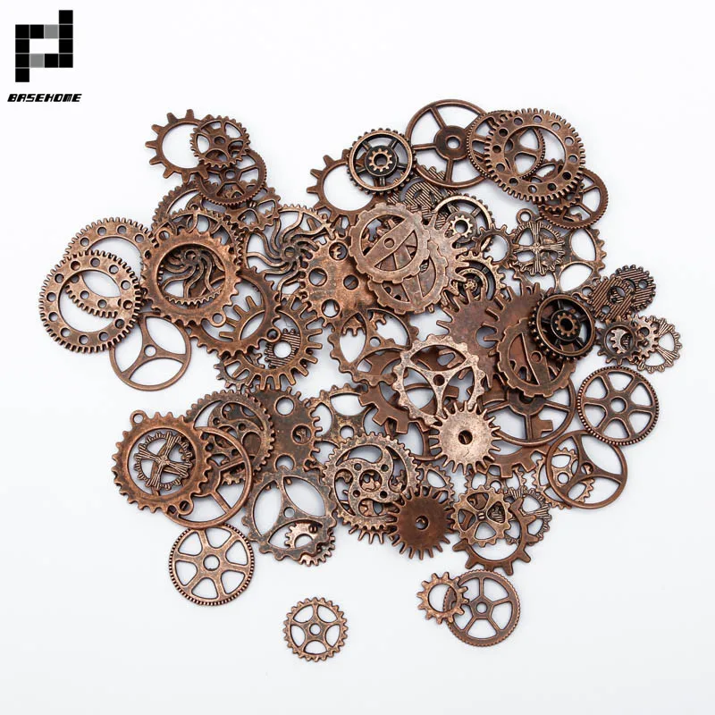 BASEHOME 30pcs/lot Mixed Vintage punk Wheel Gear Antique Silver Charms Pendant Fit Earrings Necklace DIY Jewelry Making
BASEHOME 30pcs/lot Mixed Vintage punk Wheel Gear Antique Silver Charms Pendant Fit Earrings Necklace DIY Jewelry Making