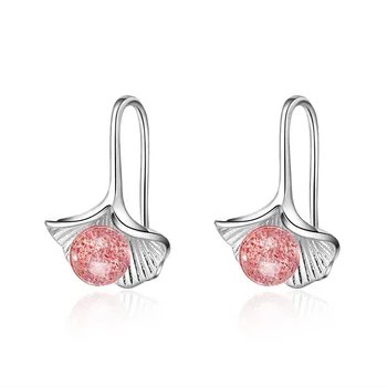 New Design Natural Strawberry Crystal Moonstone Leaf Earrings 925 Sterling Silver Earrings for Women oorbellen
New Design Natural Strawberry Crystal Moonstone Leaf Earrings 925 Sterling Silver Earrings for Women oorbellen
