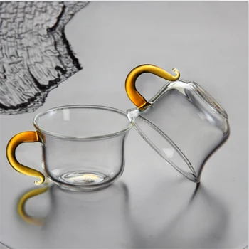 4pcs Creative Kung Fu Tea Cups Heat Resistant Thicker Glass Tea Sets Individual Cups Yellow Handle Simple Small Tea Cup 100ML
4pcs Creative Kung Fu Tea Cups Heat Resistant Thicker Glass Tea Sets Individual Cups Yellow Handle Simple Small Tea Cup 100ML