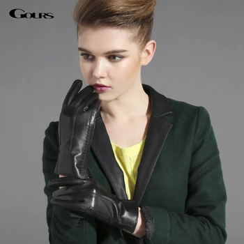 Gours Winter Genuine Leather Gloves for Women Black Goatskin Finger Gloves New Arrival Fashion Brand Warm Mittens GSL031
Gours Winter Genuine Leather Gloves for Women Black Goatskin Finger Gloves New Arrival Fashion Brand Warm Mittens GSL031