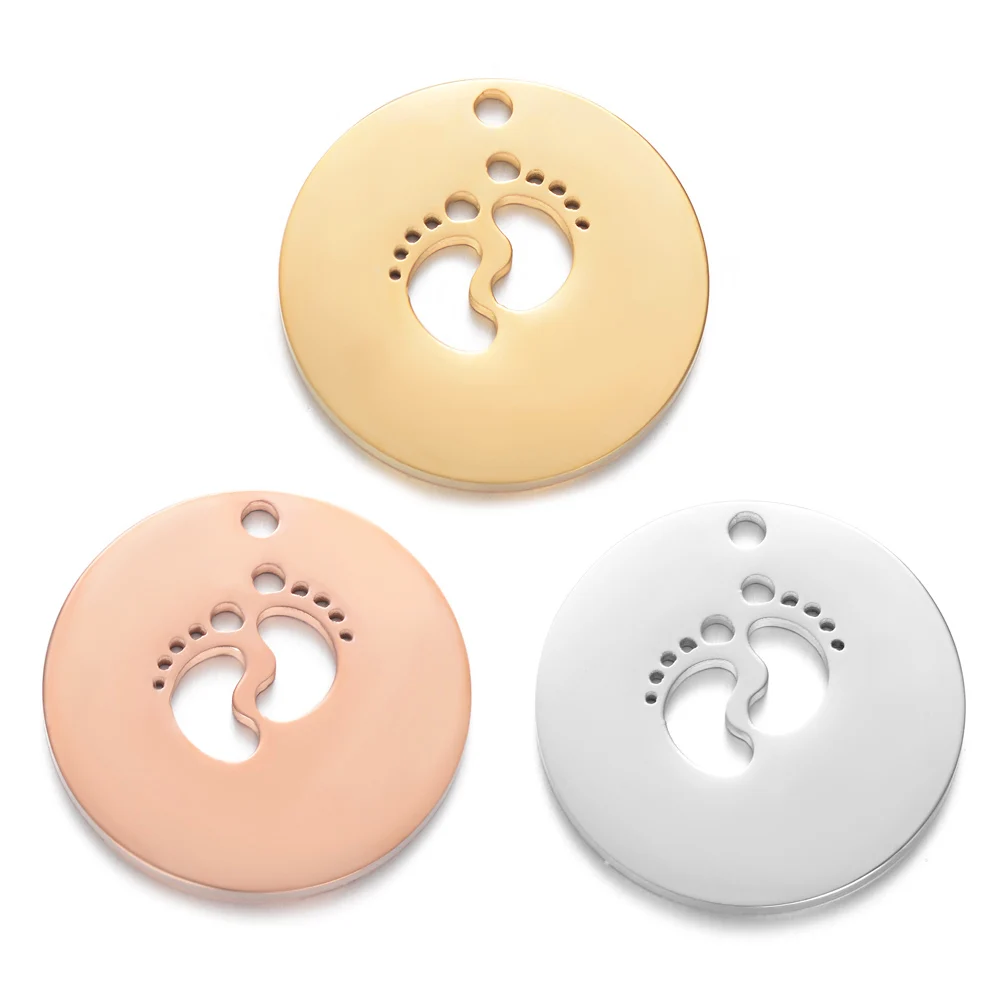 10Pcs/lot 22mm round hollowed out baby foot foot ball pendant mirror polished jewelry accessories DSCSL7565
10Pcs/lot 22mm round hollowed out baby foot foot ball pendant mirror polished jewelry accessories DSCSL7565