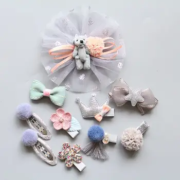 MIXIU 10pcs Baby Birthday Gifts Girls Hairpins Kids Cartoon Bowknot Hair Clips Barrettes Elastic Pompom Hairband Accessories
MIXIU 10pcs Baby Birthday Gifts Girls Hairpins Kids Cartoon Bowknot Hair Clips Barrettes Elastic Pompom Hairband Accessories
