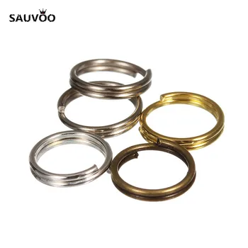 

SAUVOO 200pcs Antique Bronze Silver Gold Rhodium Color Jump Split Ring Double Loops Dia 4/6/8/10mm for DIY Jewelry Connector