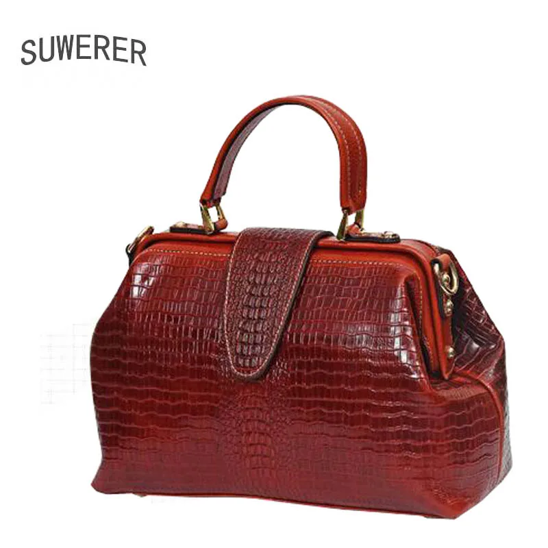 SUWERER 2019 new women's leather shoulder messenger bag High-end crocodile handbag designer bag
SUWERER 2019 new women's leather shoulder messenger bag High-end crocodile handbag designer bag