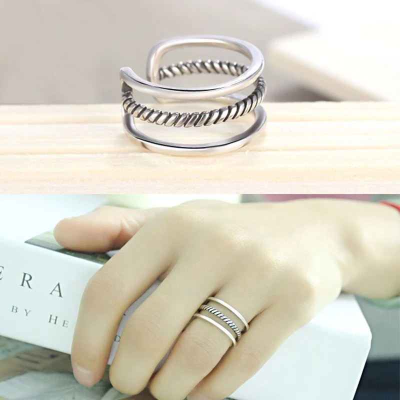 Punk Vintage Silver Open Multilayer Wrapped Round Rings for Women Girls Gift Jewelry Adjustable Size Finger Ring
Punk Vintage Silver Open Multilayer Wrapped Round Rings for Women Girls Gift Jewelry Adjustable Size Finger Ring