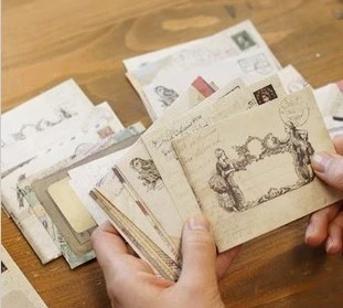 Фото 12 шт. винтажный мини конверт из крафтовой бумаги|cards for scrapbooking|card - купить