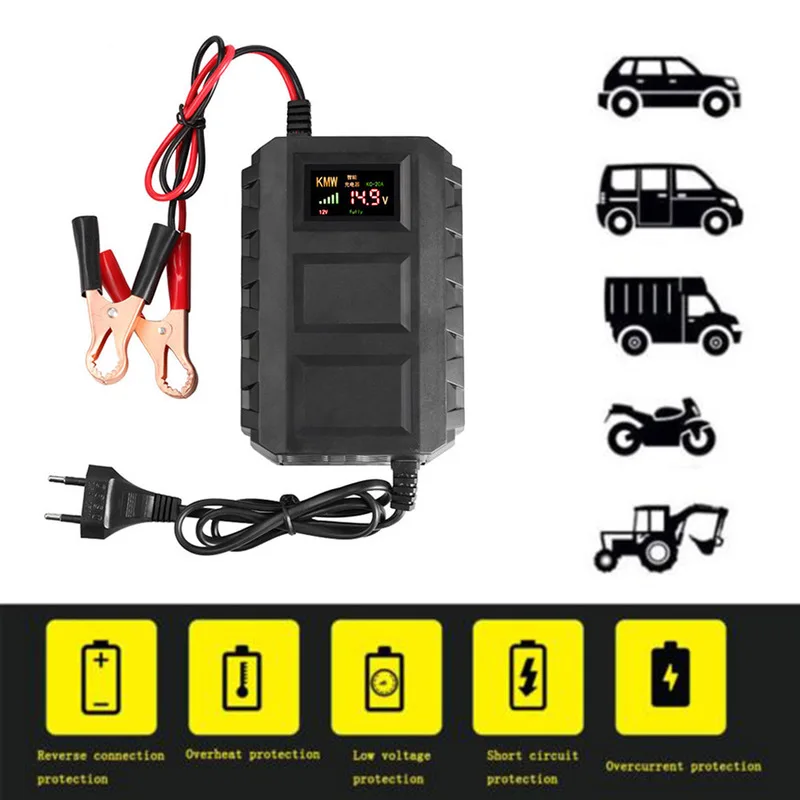 12V 20A Smart Battery Charger For Auto Motorcycle US/EU Plug Dropshipping Lead Acid Intelligent LCD Display Car Charger Black
12V 20A Smart Battery Charger For Auto Motorcycle US/EU Plug Dropshipping Lead Acid Intelligent LCD Display Car Charger Black
