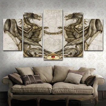 Canvas Home Decor Wall Art 5 Panel dragons Large Poster HD Printed Painting Modular Pictures For Living Room
Canvas Home Decor Wall Art 5 Panel dragons Large Poster HD Printed Painting Modular Pictures For Living Room