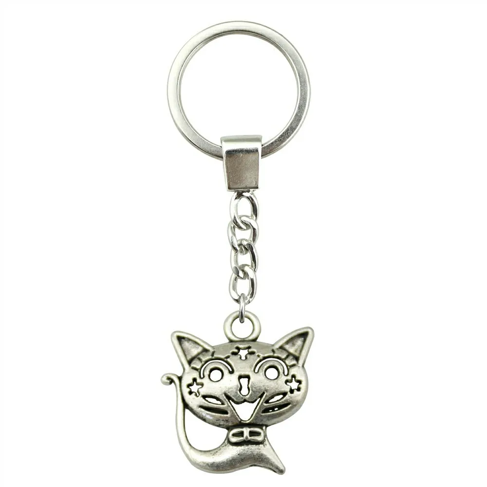 Keyring 24x21mm Smile Cat 2 Colors Antique Bronze Antique Silver Color Men Jewelry Car Key Chain Ring Holder Souvenir Gift
Keyring 24x21mm Smile Cat 2 Colors Antique Bronze Antique Silver Color Men Jewelry Car Key Chain Ring Holder Souvenir Gift
