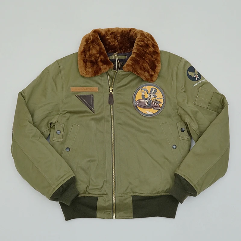 Plus Size USAF Bomber Flight Jacket Vintage Men/'s Military Uniform Winter Coat