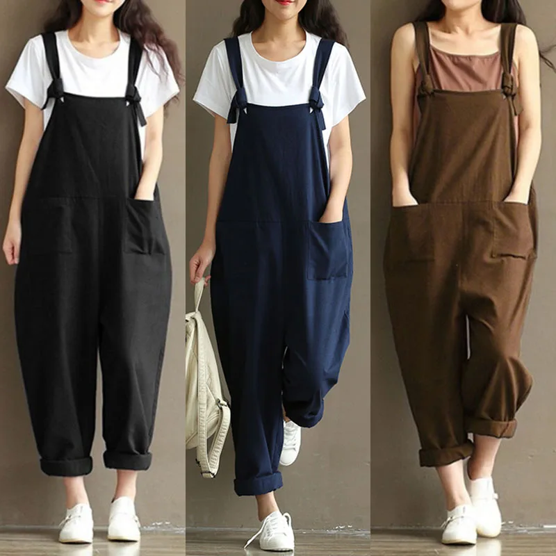 Vintage Women's Casual Loose Pants Ladies Jumpsuit Strap Harem Trousers Overalls
Vintage Women's Casual Loose Pants Ladies Jumpsuit Strap Harem Trousers Overalls