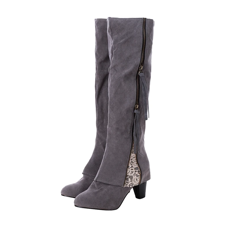 Fashion Women Riding Boots Winter Shoes High Heel Botas Fold Ankle Lace Detailing At Side Zipper Knee-Length Boots Female
Fashion Women Riding Boots Winter Shoes High Heel Botas Fold Ankle Lace Detailing At Side Zipper Knee-Length Boots Female