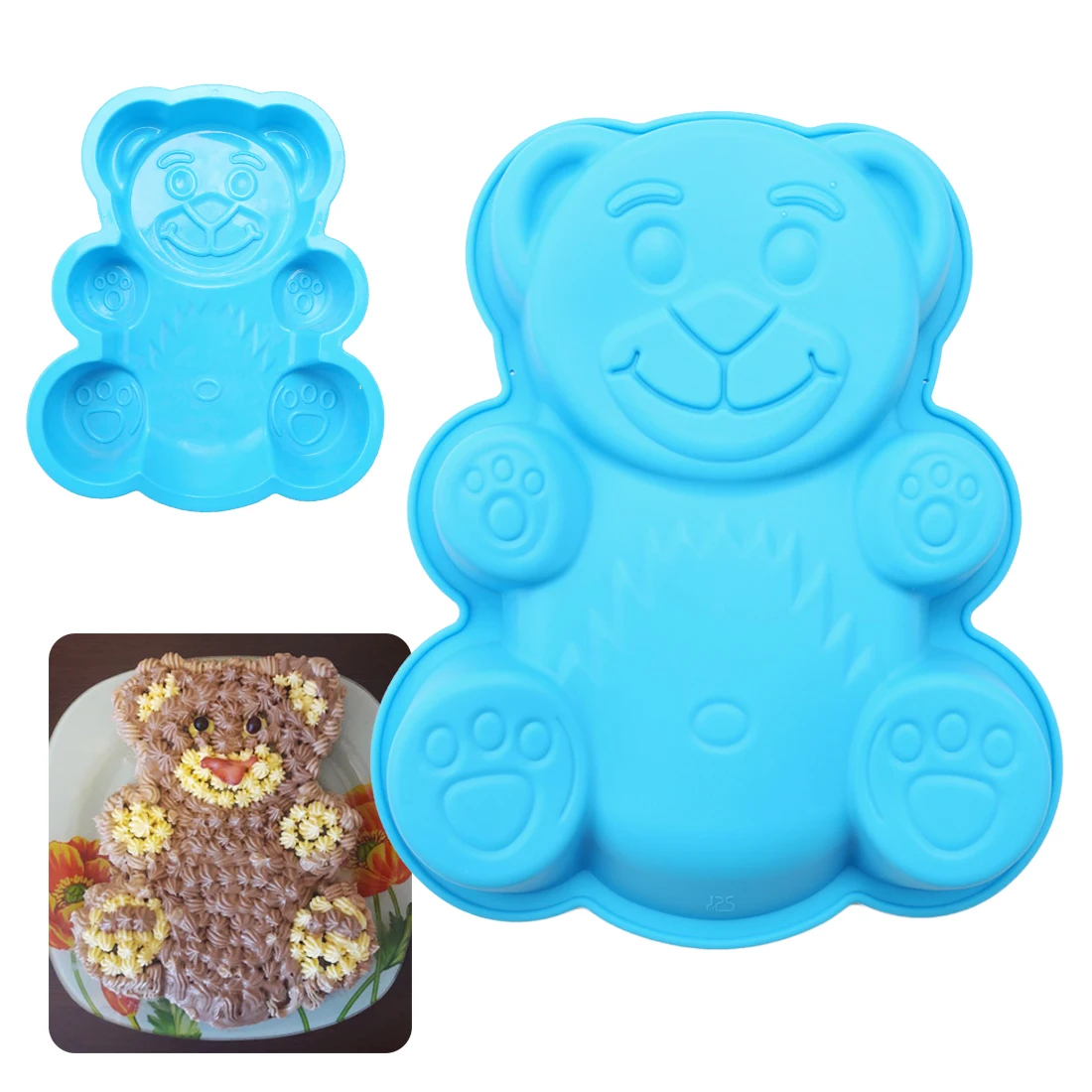 Silicone Mold 1PC Baking Pan Cake Decorating Tools Cartoon Bear Shape Chocolate Soap Mold Cake Stencils Kitchen DIY Tools
Silicone Mold 1PC Baking Pan Cake Decorating Tools Cartoon Bear Shape Chocolate Soap Mold Cake Stencils Kitchen DIY Tools