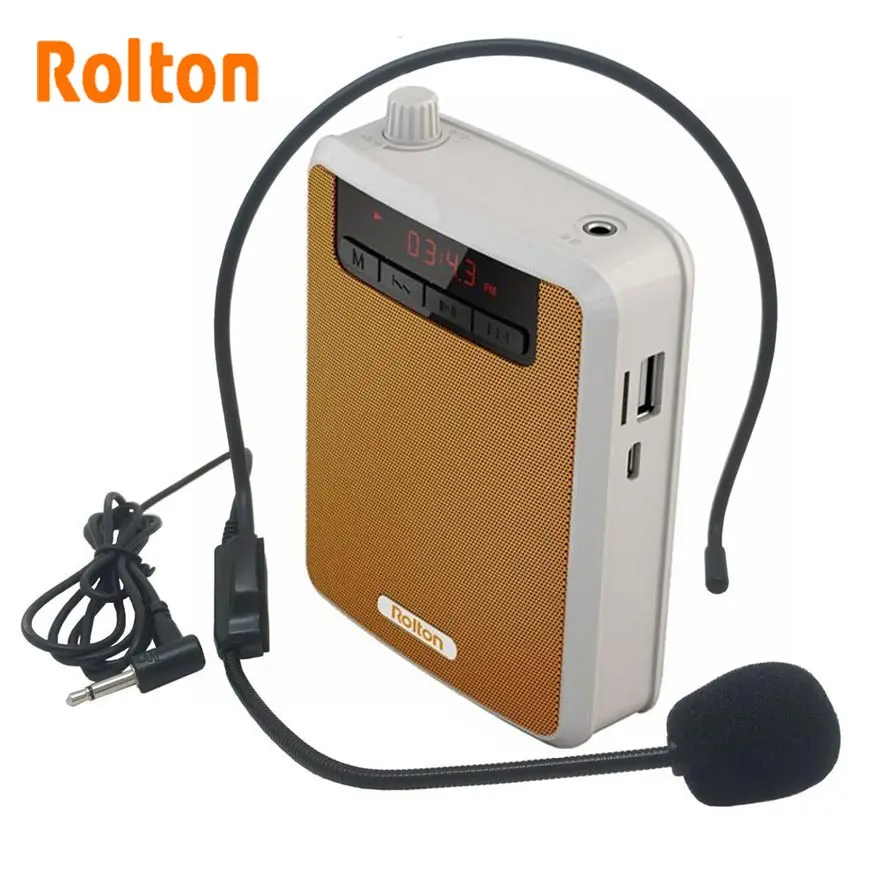 Rolton K-300 Loudspeaker Microphone Voice Amplifier Booster Megaphone Speaker For Teaching Tour Guide Sales Promotion Column | Электроника