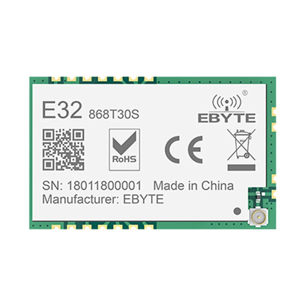 868mhz 1w Smd Wireless Transceiver E32-868t30s 868 Mhz Smd Stamp Hole Sx1276 Long Range Transmitter And Receiver
868mhz 1w Smd Wireless Transceiver E32-868t30s 868 Mhz Smd Stamp Hole Sx1276 Long Range Transmitter And Receiver