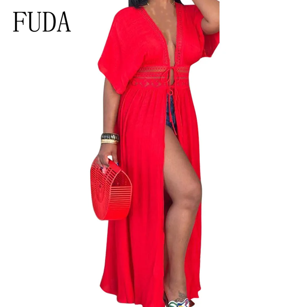 FUDA Summer New Style Women's Long Dress Casual Deep V-neck Short Sleeve Bandgae Loose Dresses Elegant Beach Marx Dress Vestidos
FUDA Summer New Style Women's Long Dress Casual Deep V-neck Short Sleeve Bandgae Loose Dresses Elegant Beach Marx Dress Vestidos