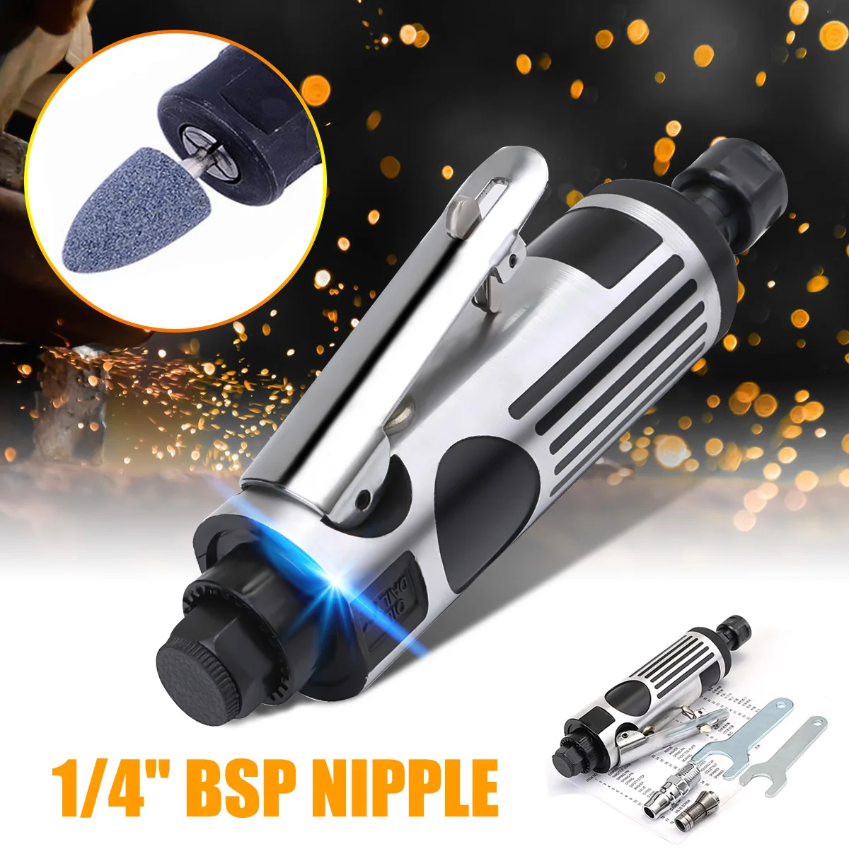 1/4 Inch 22000 RPM Air Grinder Mini Air Angle Die Grinder Kit Pneumatic Tools Air Grinding Gas Machine Polisher Cleaning Tool
1/4 Inch 22000 RPM Air Grinder Mini Air Angle Die Grinder Kit Pneumatic Tools Air Grinding Gas Machine Polisher Cleaning Tool
