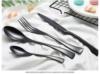 Hot Sale 4 Pcs/set kaya Tungsten color Dinnerware knife 304 Stainless Steel Western Cutlery Kitchen Food Tableware Dinner set
Hot Sale 4 Pcs/set kaya Tungsten color Dinnerware knife 304 Stainless Steel Western Cutlery Kitchen Food Tableware Dinner set