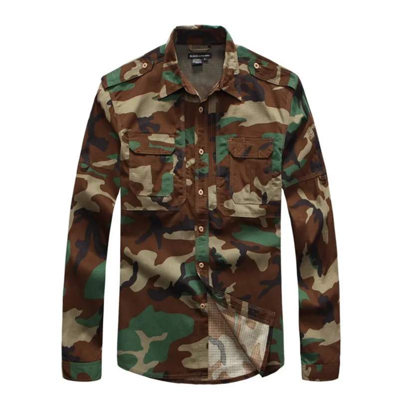 Men's Plaid Wear Resistant Breathable Jungle Camouflage Shirt Outdoor Training Sports Hiking Long Sleeve Tactical Shirts Tops
Men's Plaid Wear Resistant Breathable Jungle Camouflage Shirt Outdoor Training Sports Hiking Long Sleeve Tactical Shirts Tops