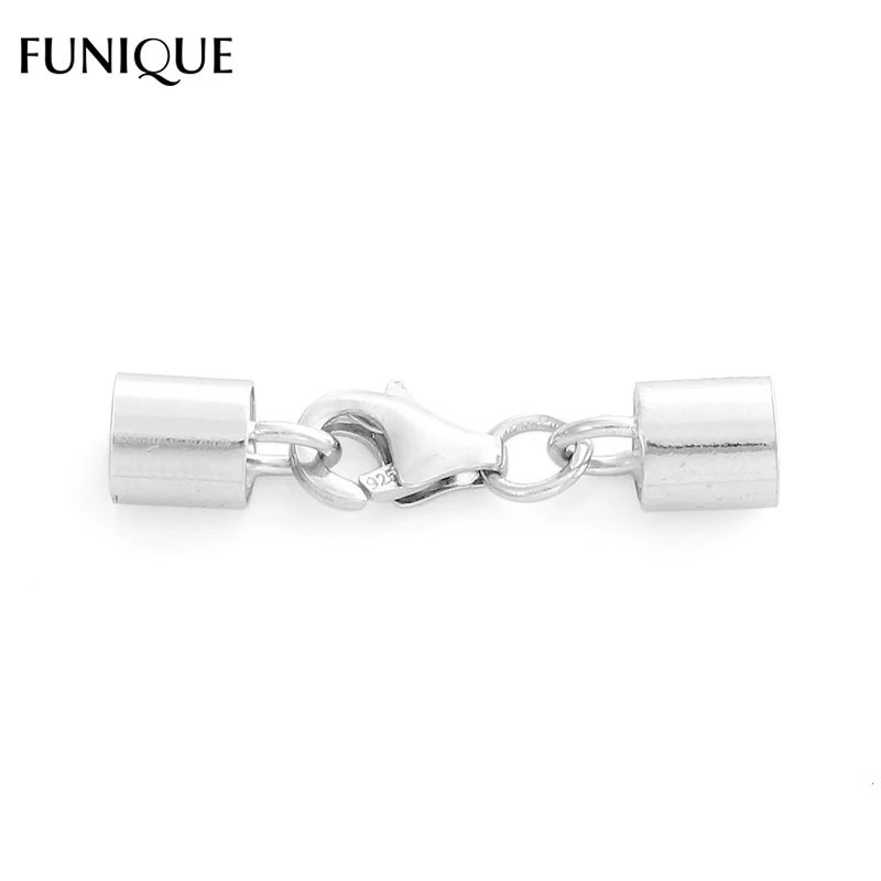 FUNIQUE Round Leather Cord End Caps 1Set 925 Sterling Silver End Clasps With Lobster Clasp For DIY Jewelry 18x4.5mm 8x5mm
FUNIQUE Round Leather Cord End Caps 1Set 925 Sterling Silver End Clasps With Lobster Clasp For DIY Jewelry 18x4.5mm 8x5mm