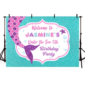 MEHOFOTO Girls Mermaid Birthday Party Photography Backdrop Customized Under The Sea Blue Backgrounds for Photo Studio Vinyl
MEHOFOTO Girls Mermaid Birthday Party Photography Backdrop Customized Under The Sea Blue Backgrounds for Photo Studio Vinyl