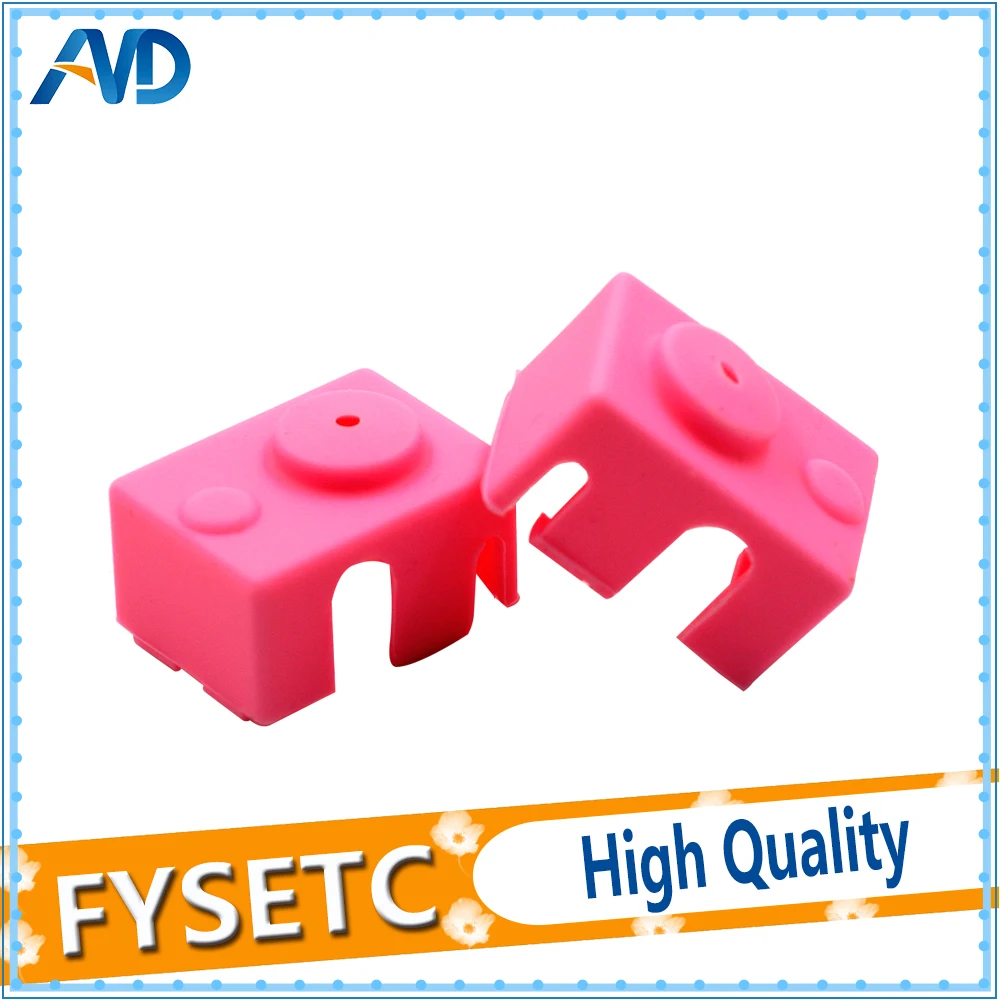 

2pcs Pink Sock Kit Updating PT100 Block Silicone For DIY V6 Hotend Prusa Ultimaker 3D Printer Heated Block Fast Shipping