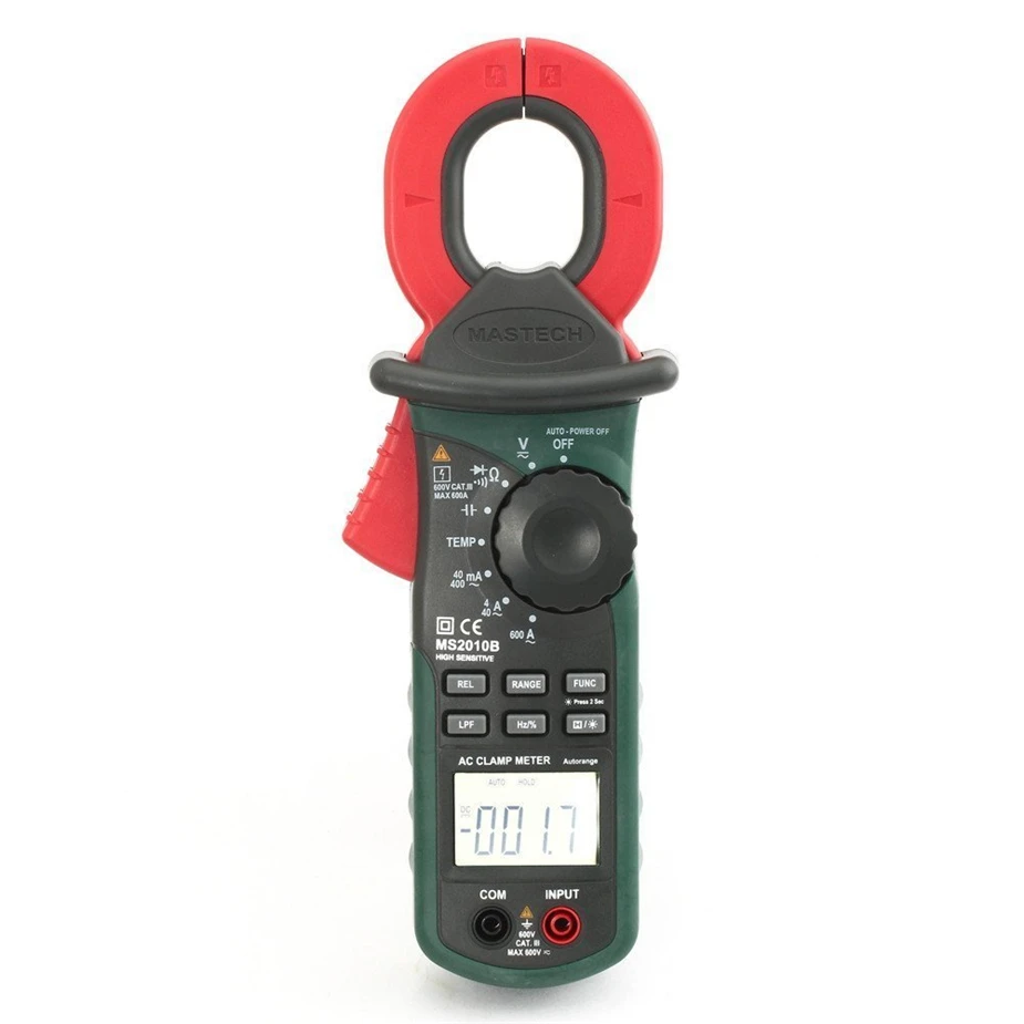 MASTECH MS2010B Digital LCD Electrical Professional Multifunction High Sensitivity AC Leakage Current Tester Clamp
MASTECH MS2010B Digital LCD Electrical Professional Multifunction High Sensitivity AC Leakage Current Tester Clamp