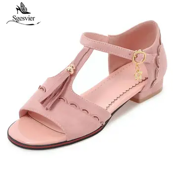 Sgesvier Thick Heel Women Sandals 2018 Summer Woman Shoes Open Toe T Straps Tassel Buckle Shoes Students Big Size 28-52 OX418
Sgesvier Thick Heel Women Sandals 2018 Summer Woman Shoes Open Toe T Straps Tassel Buckle Shoes Students Big Size 28-52 OX418