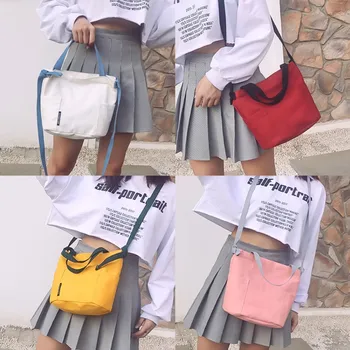 New High quality Canvas Handbag Contrast color single shoulder bags Women Messenger Bag female youth shopping bags Flaps Totes
New High quality Canvas Handbag Contrast color single shoulder bags Women Messenger Bag female youth shopping bags Flaps Totes