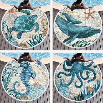 Printed Tropical Marine life Beach Towel Round Microfiber Beach Towels for Living Room Home Decor Bath Towe GT-072
Printed Tropical Marine life Beach Towel Round Microfiber Beach Towels for Living Room Home Decor Bath Towe GT-072