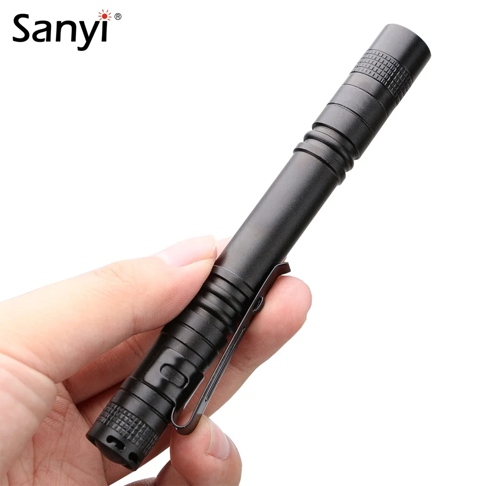 Sanyi 1 Mode Mini Portable Flashlight Small Penholder XPE-R3 LED Penlight Night Walking Work Lighting Car Maintenance Torch AAA
Sanyi 1 Mode Mini Portable Flashlight Small Penholder XPE-R3 LED Penlight Night Walking Work Lighting Car Maintenance Torch AAA