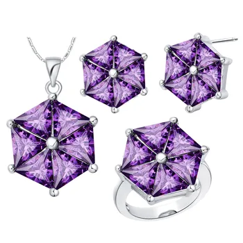 set of 925 Sterling custom - made new crystal suit purple for women sterling--jewelry brinco weddingCZ Luxury Ms. girl Wedding
set of 925 Sterling custom - made new crystal suit purple for women sterling--jewelry brinco weddingCZ Luxury Ms. girl Wedding