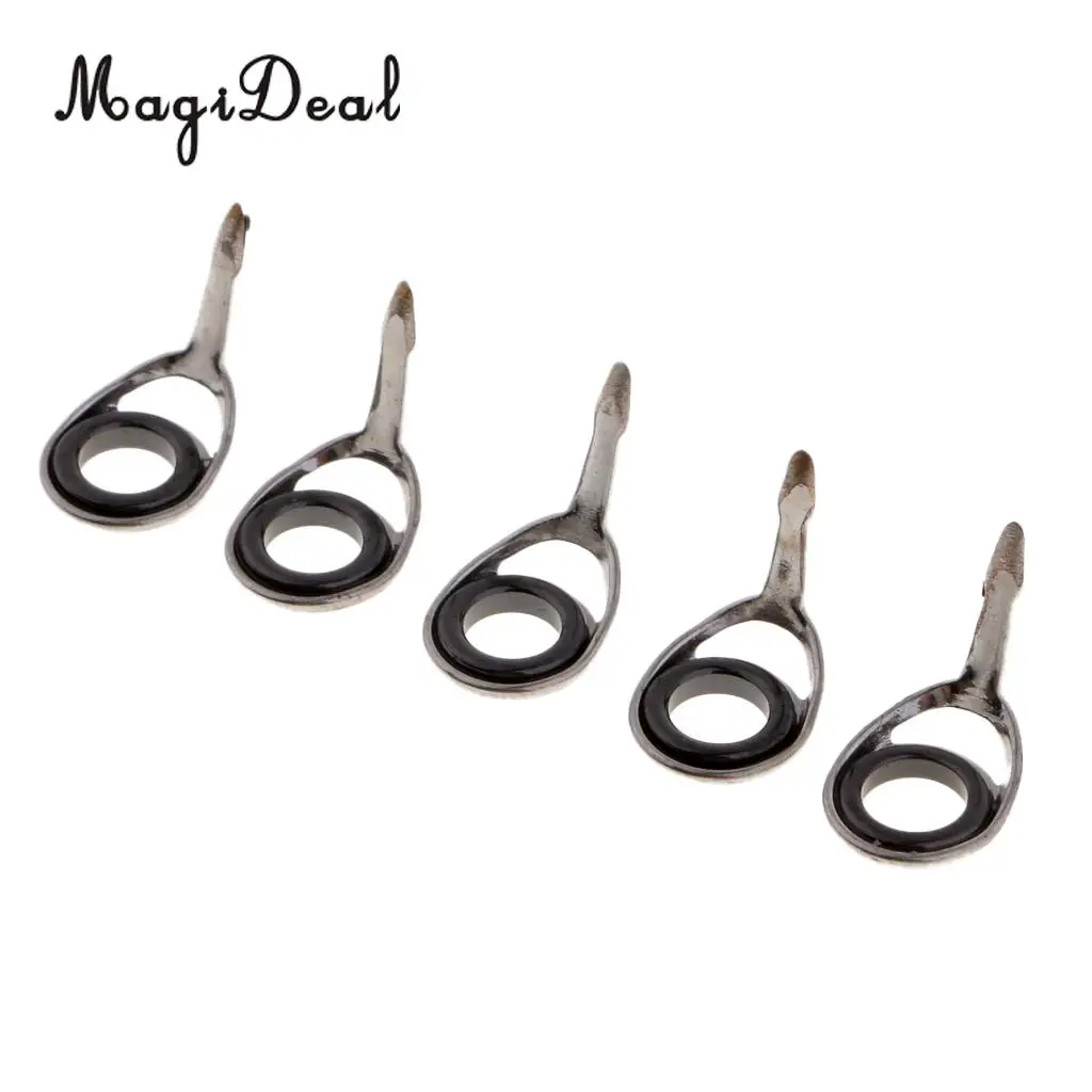 5pcs SIC Ring Fishing Rod Guides Repair Kit DIY Fishing Rod Building - Size 6# 8# 10# 12# 5pcs SIC Ring Fishing Rod Guides Repair Kit DIY Fishing Rod Building - Size 6# 8# 10# 12#