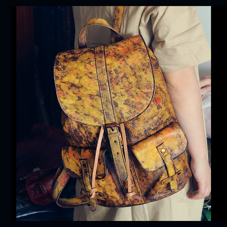 2018 New Retro Personality Genuine Leather Woman Shoulder Backpack,Hand-colored shoulder backpack with top cowhide
2018 New Retro Personality Genuine Leather Woman Shoulder Backpack,Hand-colored shoulder backpack with top cowhide