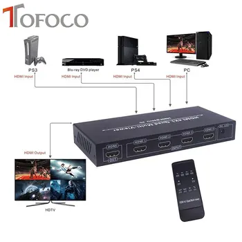 TOFOCO 4X1 HDMI Multi-viewer HDMI Quad Screen Real Time Multiviewer with HDMI Seamless Switcher Function Full 1080P
TOFOCO 4X1 HDMI Multi-viewer HDMI Quad Screen Real Time Multiviewer with HDMI Seamless Switcher Function Full 1080P