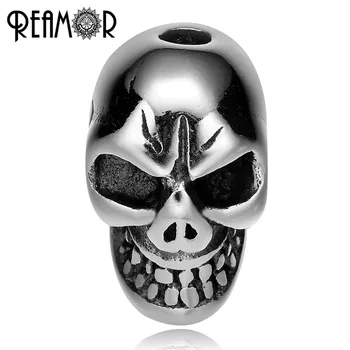 REAMOR 2mm 316l Stainless Steel Punk Style Skull Head Small Hole Beads Charms for Men String Bracelets Jewelry Making
REAMOR 2mm 316l Stainless Steel Punk Style Skull Head Small Hole Beads Charms for Men String Bracelets Jewelry Making