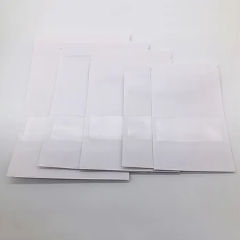 100pcs 8kinds size white zipper kraft paper bag with window gift packaging ziplock bag food candy chocolate tea nuts coffee bags
100pcs 8kinds size white zipper kraft paper bag with window gift packaging ziplock bag food candy chocolate tea nuts coffee bags