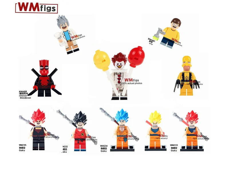 Single Simpsons Sailor Moon Dragon Ball Stranger Things Cartoon Series Building Blocks Bricks Model Kit Gifts for Children Toys
Single Simpsons Sailor Moon Dragon Ball Stranger Things Cartoon Series Building Blocks Bricks Model Kit Gifts for Children Toys